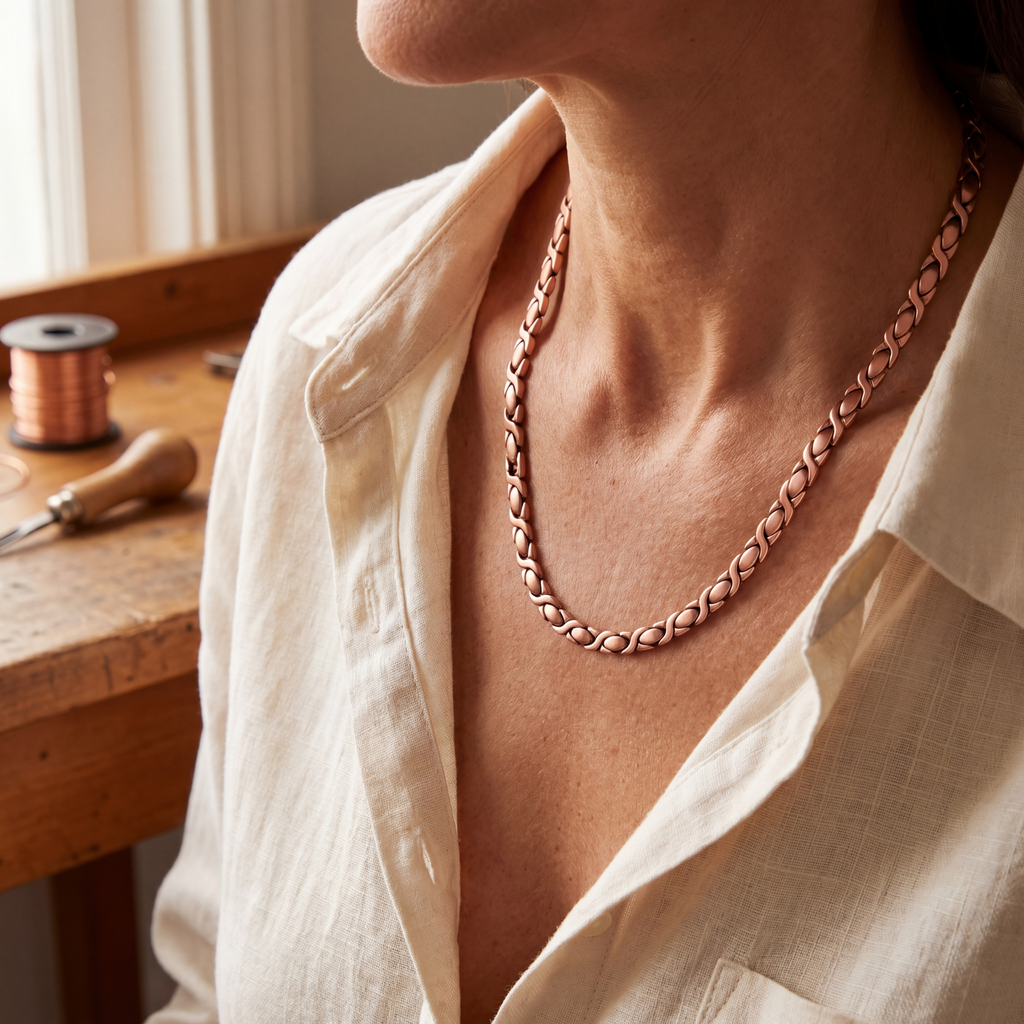 Collar de Cobre Elara - Cedro