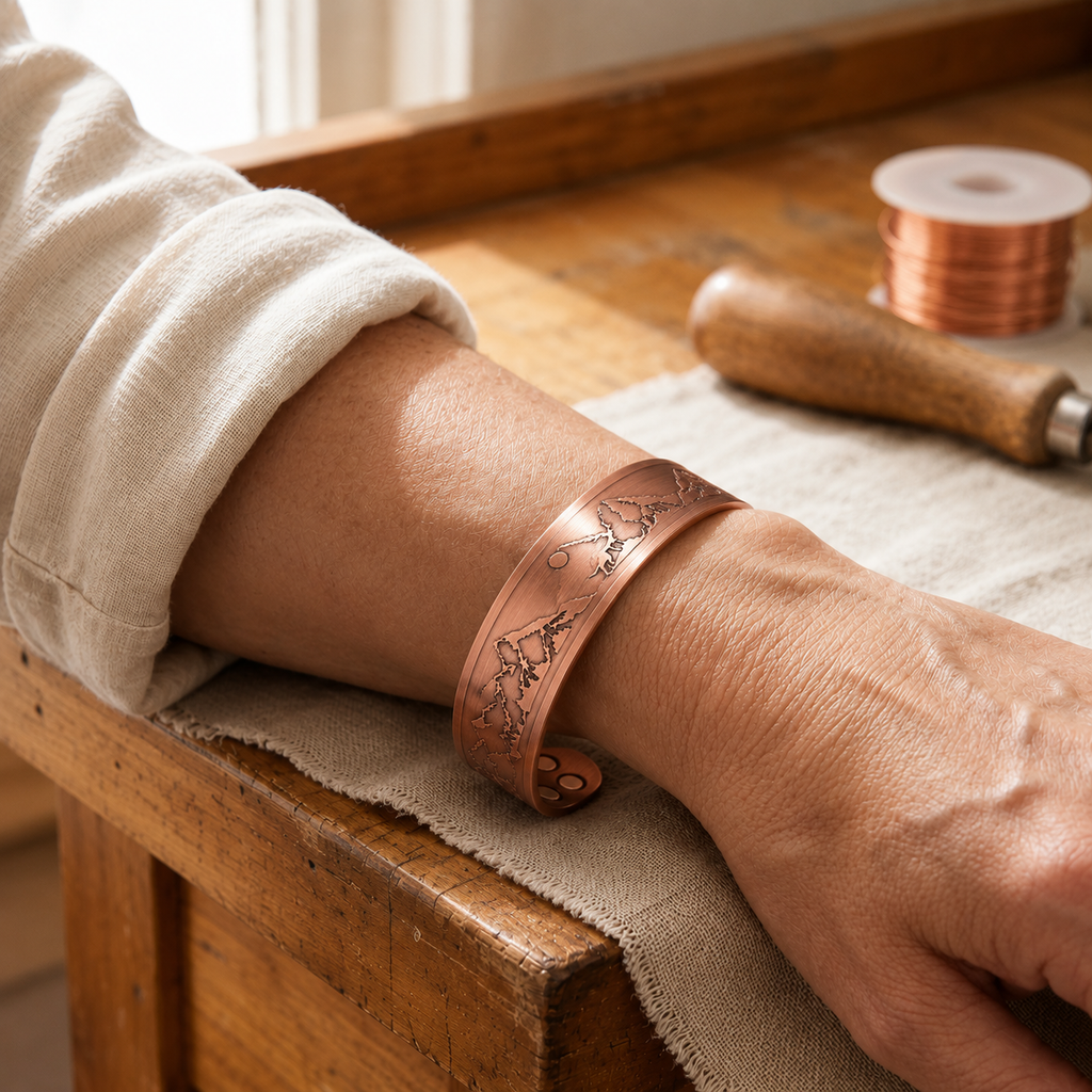 Pulsera de Cobre Elara - Lobos Aulladores