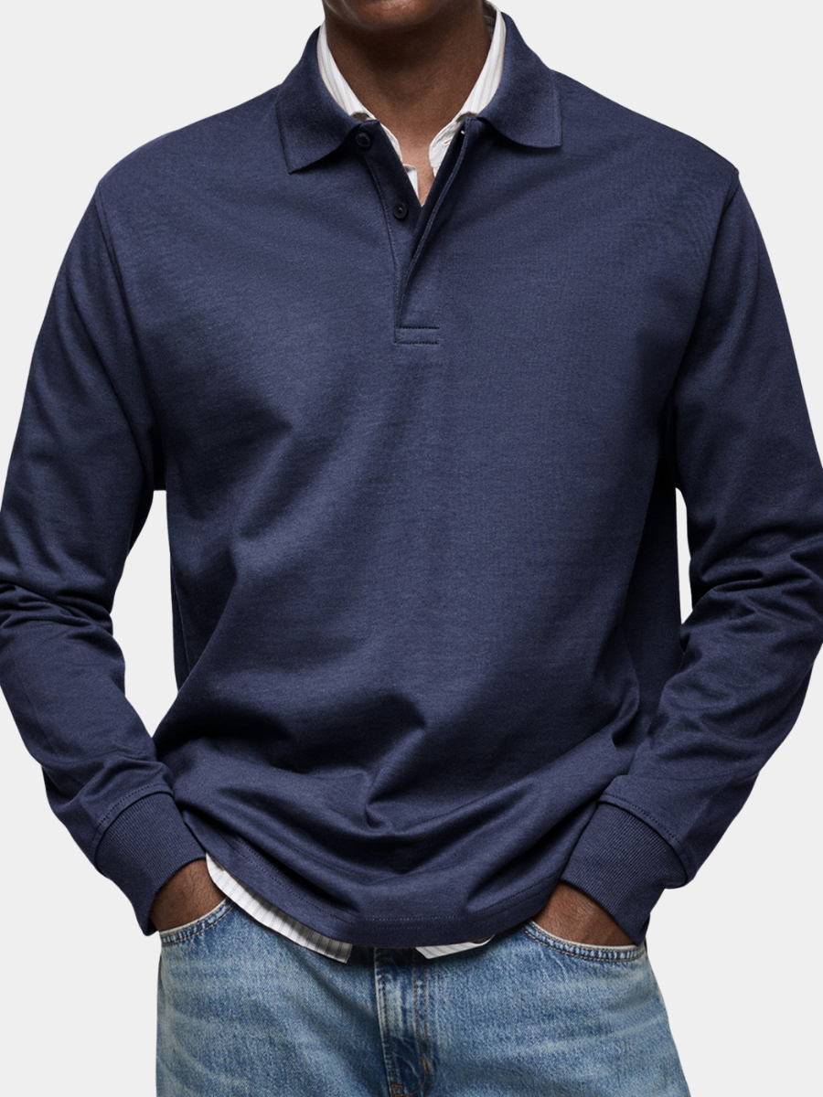 KOELMAN | Polo de manga larga elegante para hombre