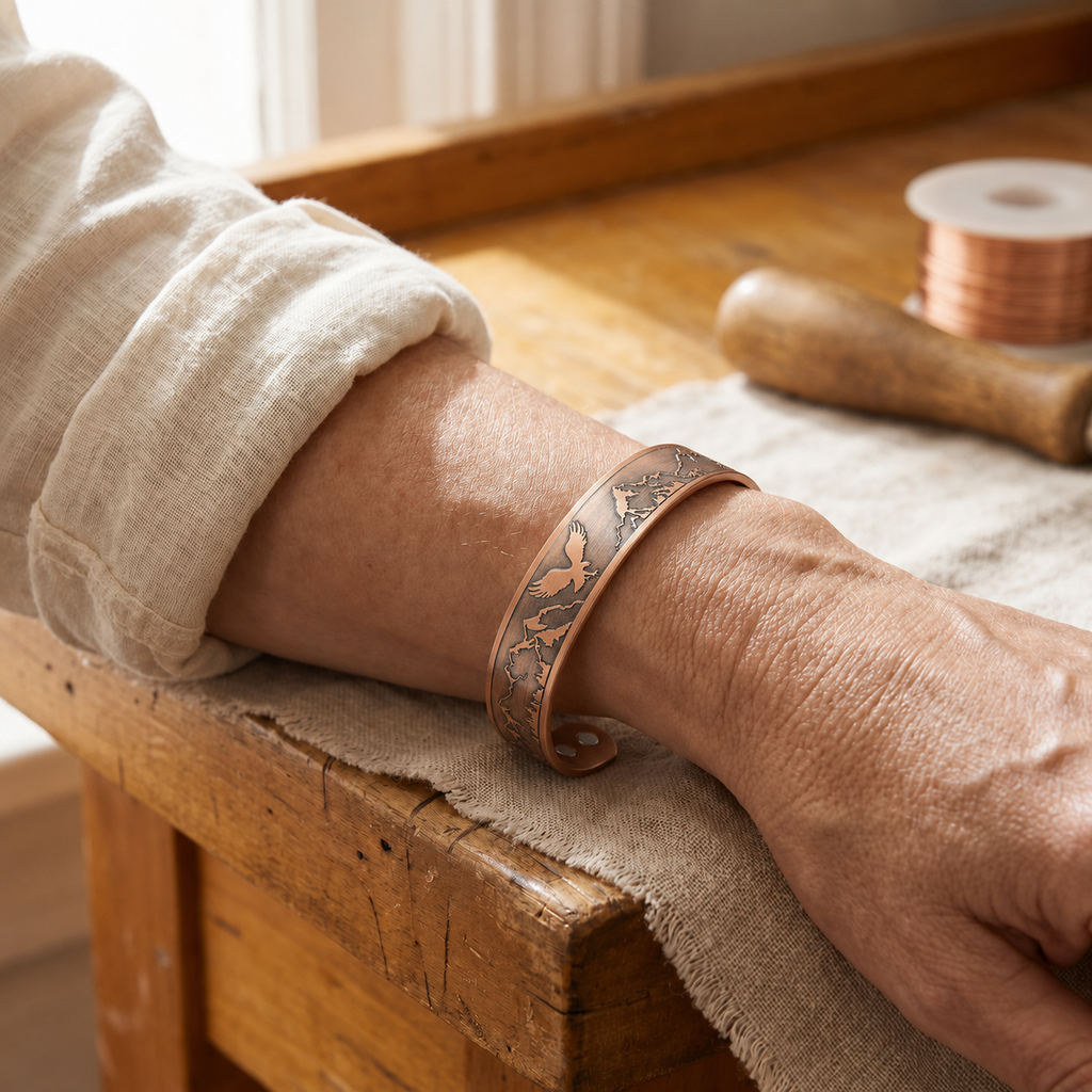 Pulsera de Cobre Elara - Águila Envueltada