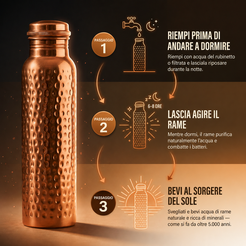 Botella de Cobre Puro Elara