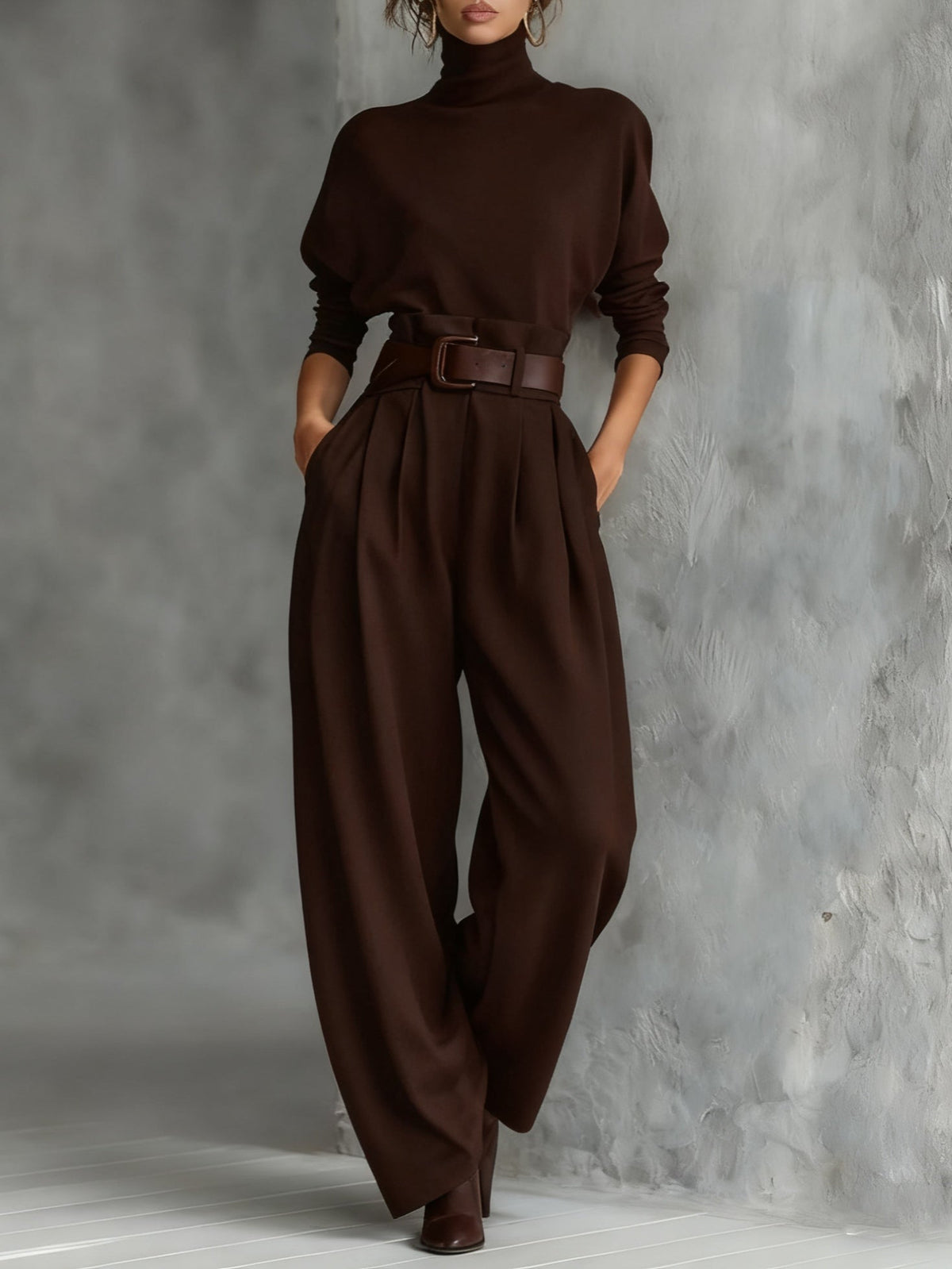Elara Bilbao | Conjunto Cuello Alto y Pantalón Recto Cyrielle