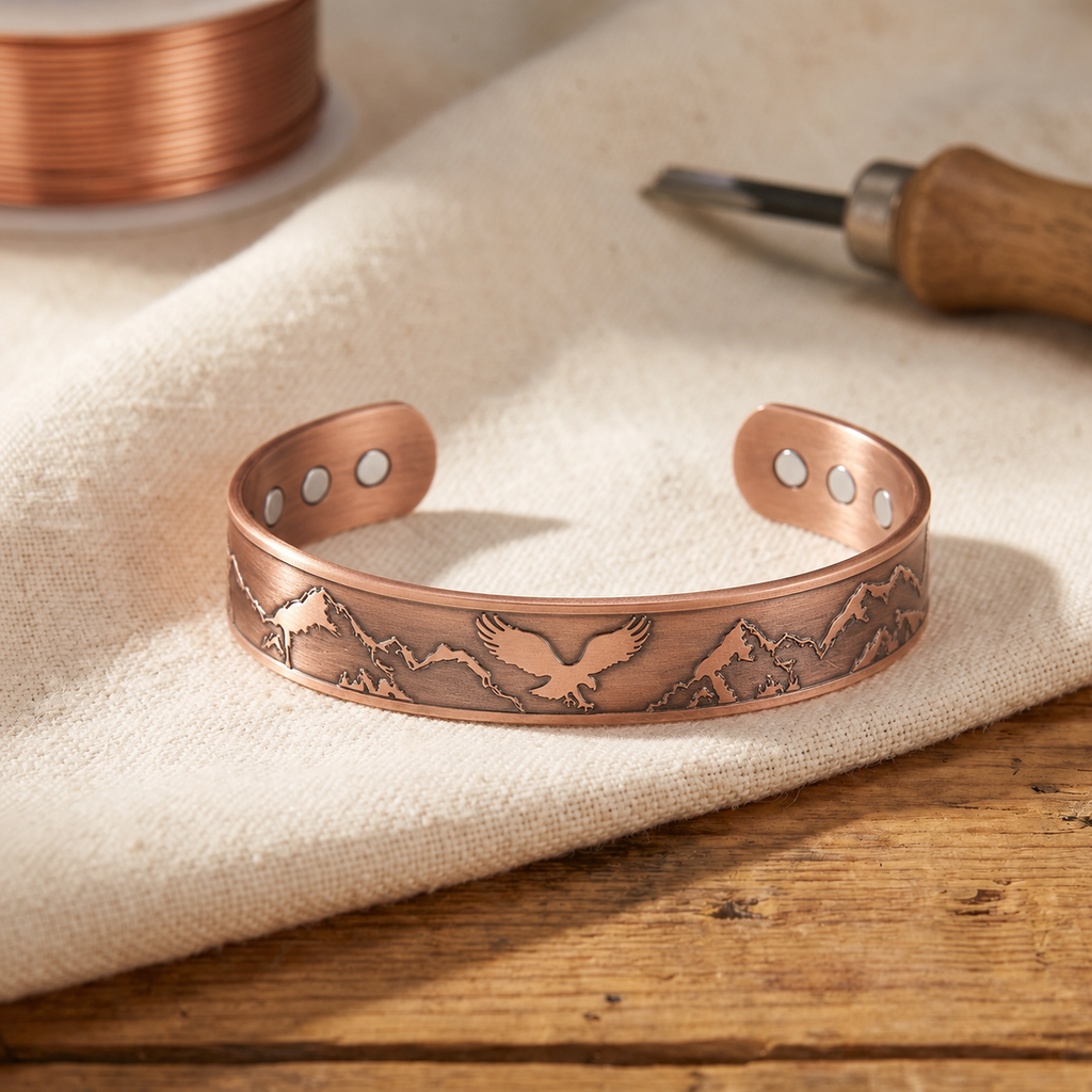 Pulsera de Cobre Elara - Águila Envueltada