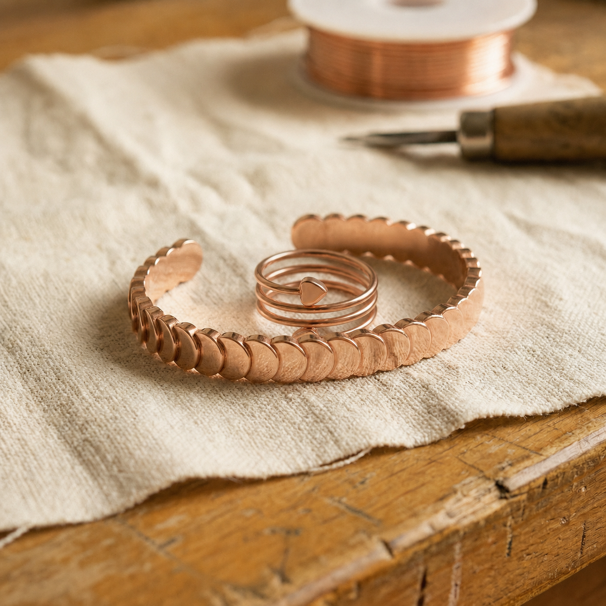 Conjunto de Cobre Elara - Mareas y Cotidiana