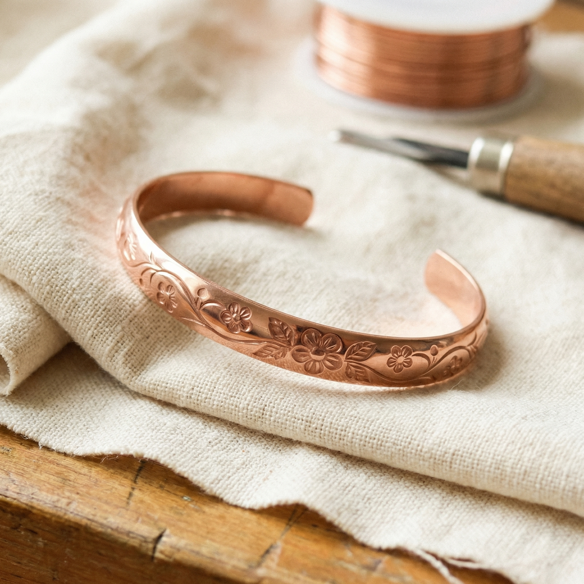 Pulsera de Cobre Elara - Floración