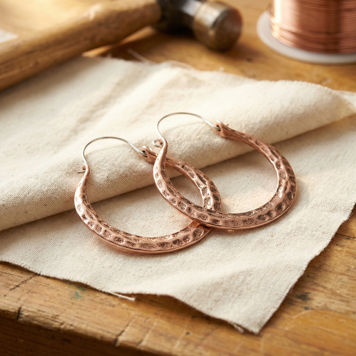 Pendientes de Cobre Elara - Ember