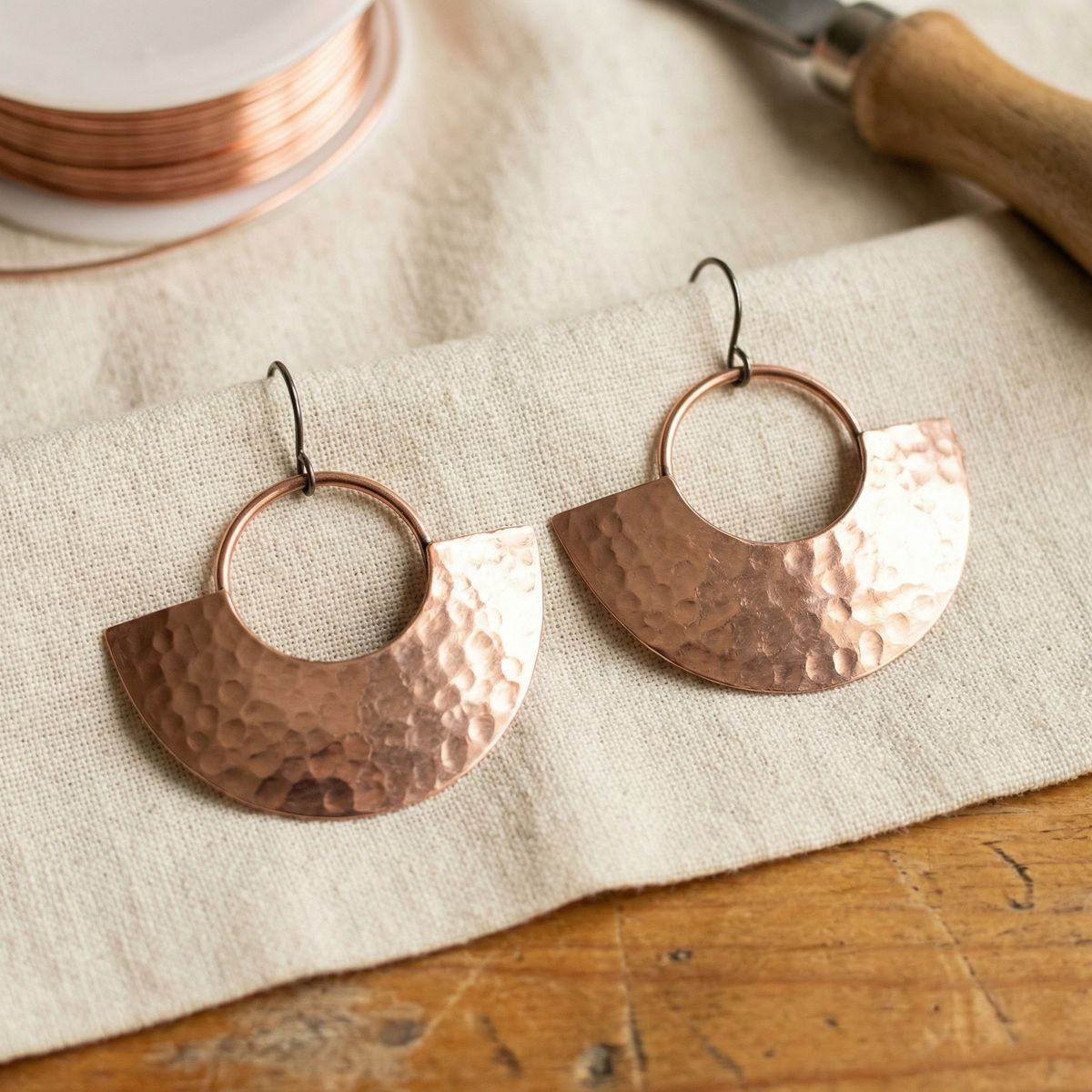 Pendientes de Cobre Elara - Brisa