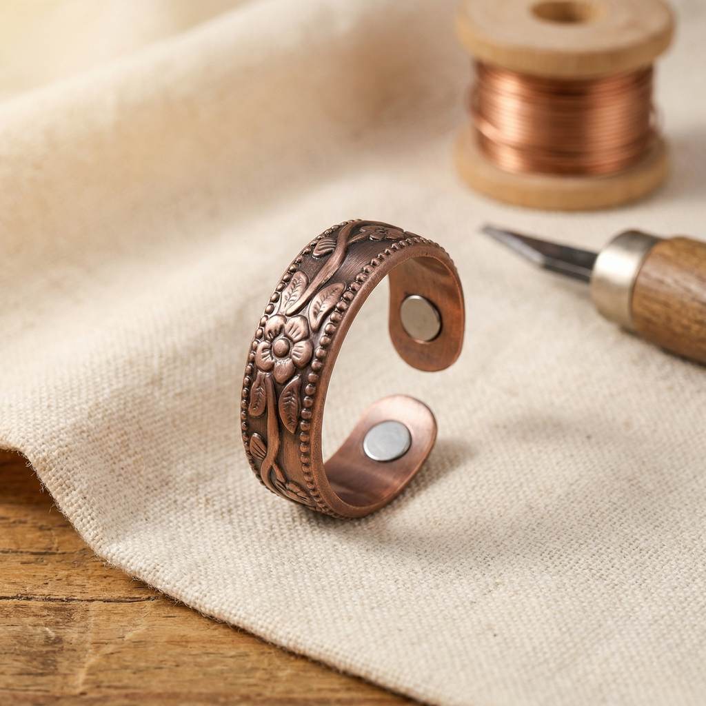 Anillo de Cobre Elara - Pétalo