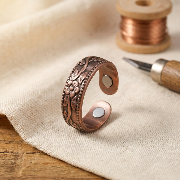 Anillo de Cobre Elara - Pétalo