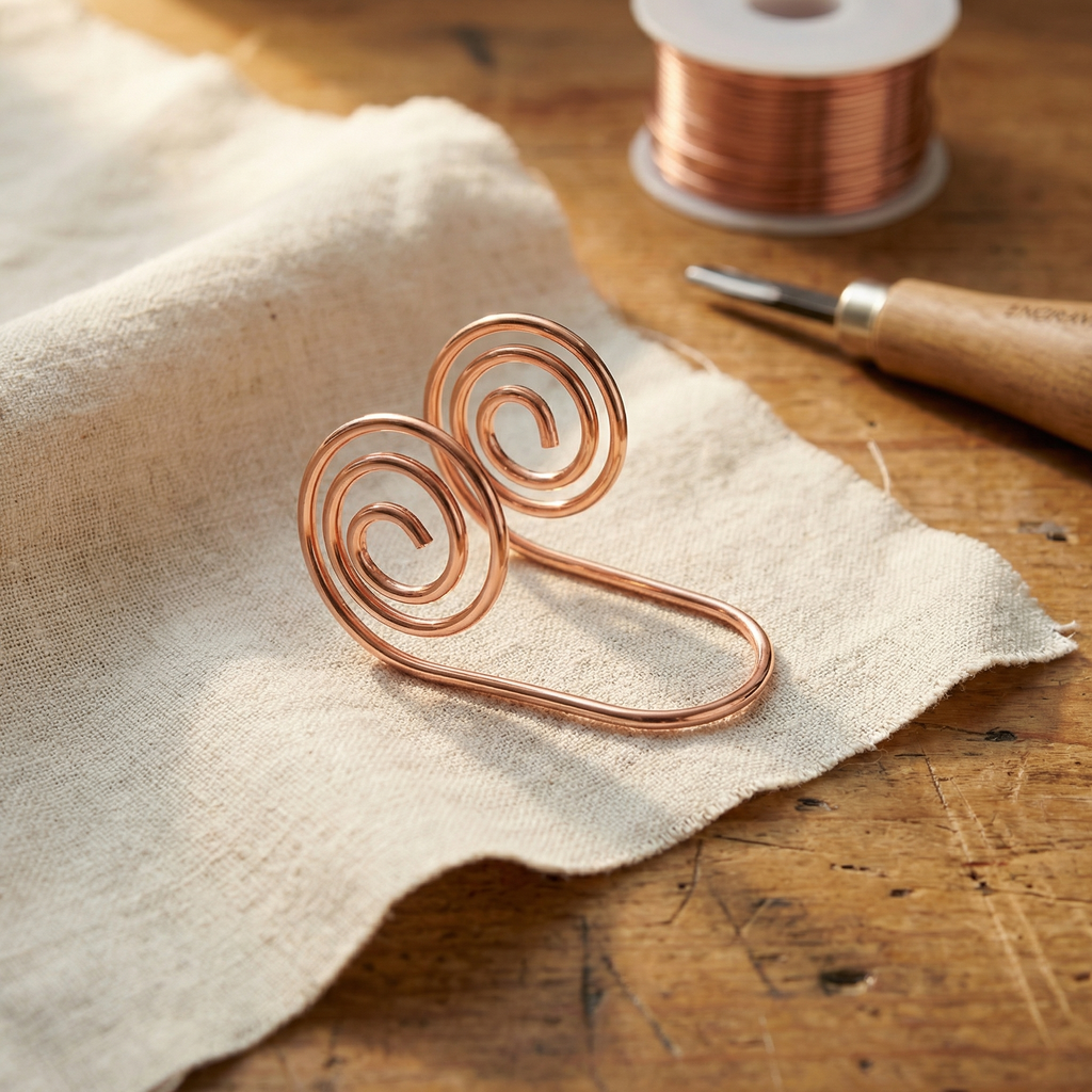 Espiral de Mano en Cobre Elara - Trenzado