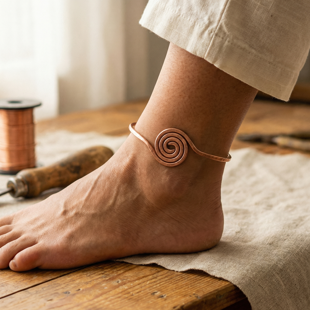 Brazalete de Tobillo de Cobre Elara - Riva