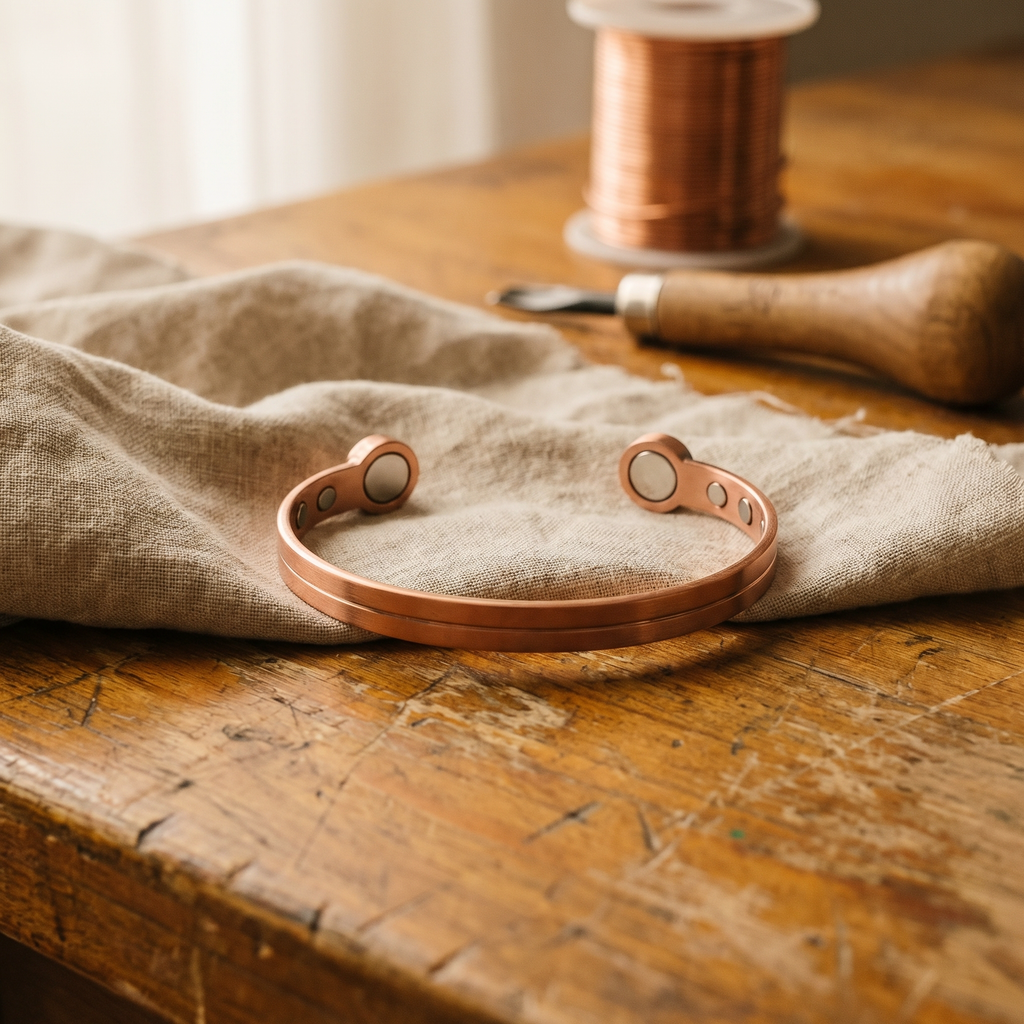 Pulsera de Cobre Elara - Musgo