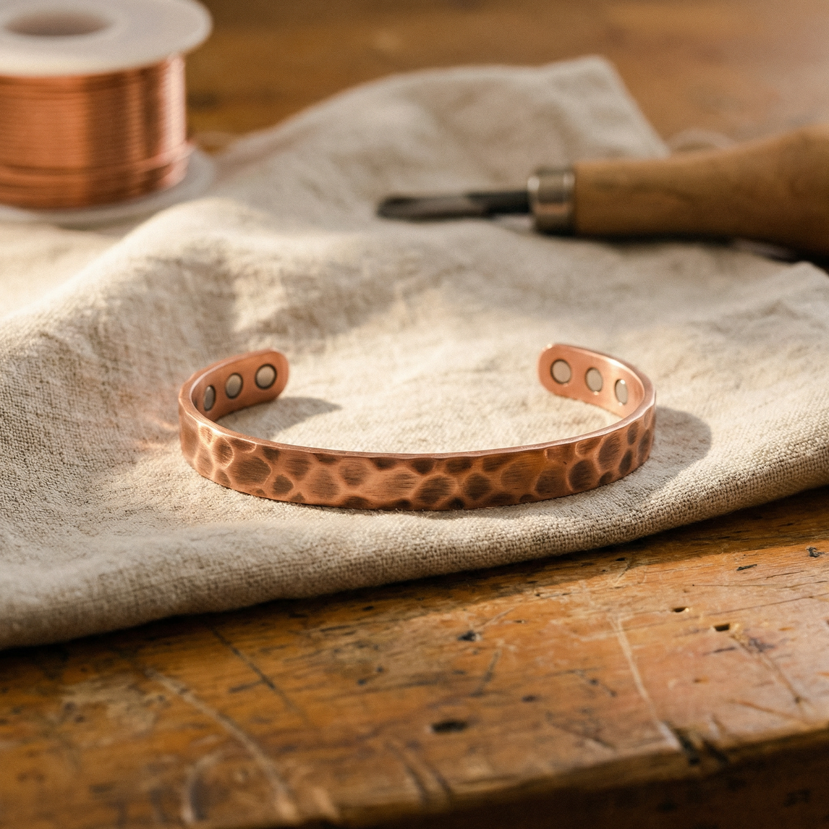 Pulsera de Cobre Elara - Surco