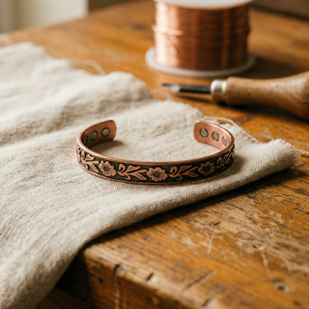 Pulsera de Cobre Elara - Flor de Campo