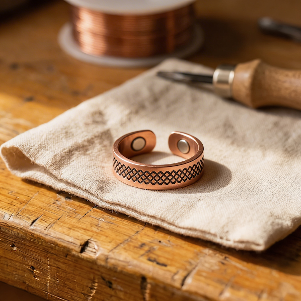 Anillo de Cobre Elara - Rejilla