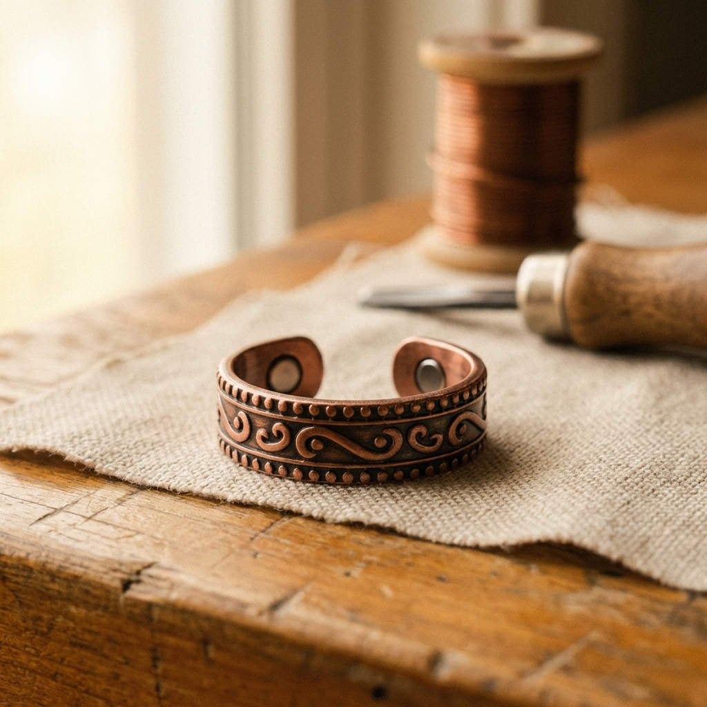 Anillo de Cobre Elara - Helecho
