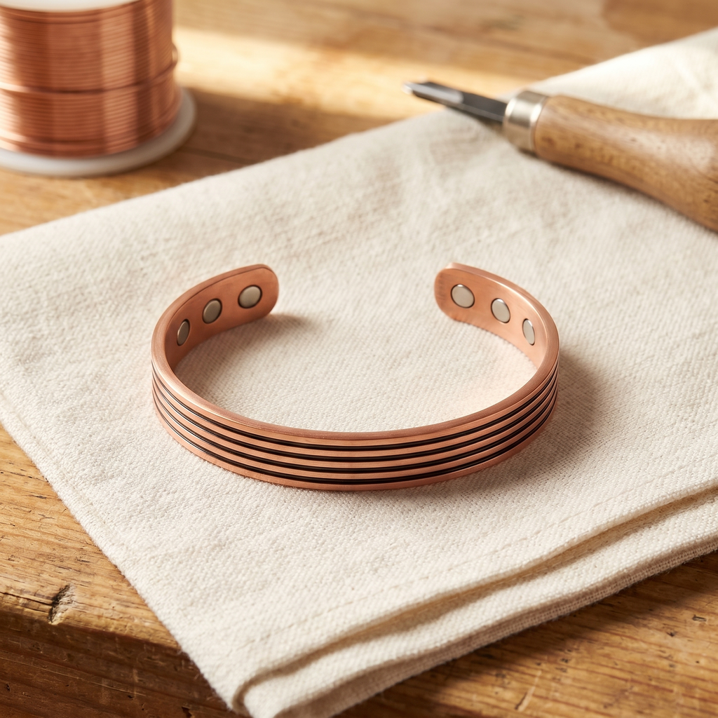 Pulsera de Cobre Elara - Salvia