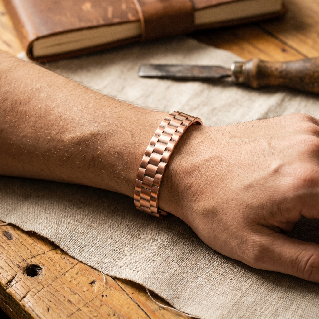 Pulsera de Cobre para Hombre Elara - Horas